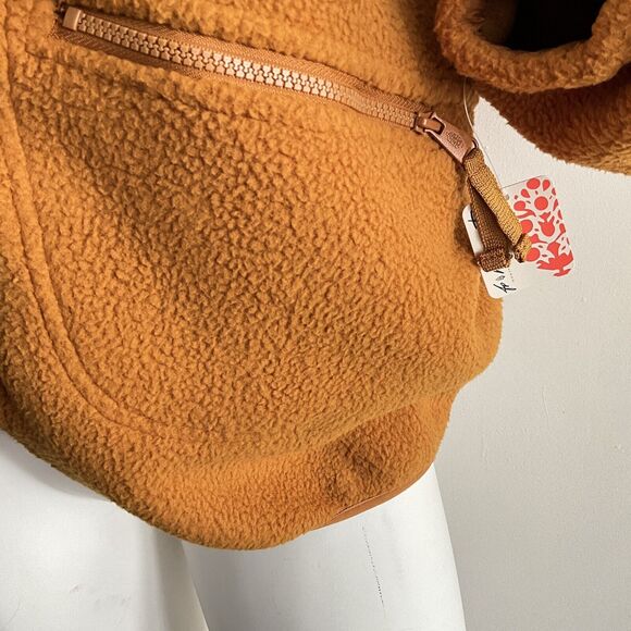 FP Movement Faux Fur Hit The Slopes Snap Jacket Mustard XL - Picture 11 of 16